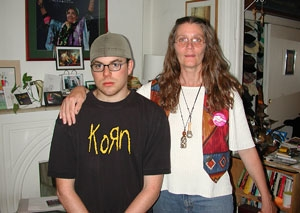 The politically engaged Asher and her embarrassed son Craig.
